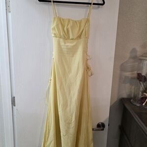SHEIN Light Yellow Maxi Dress with Spaghetti Straps